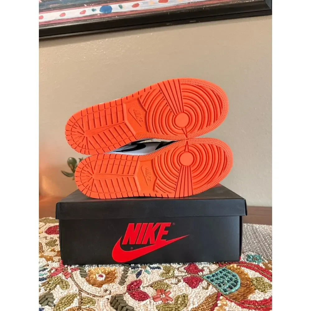 Jordan 1 Retro High OG GS Electro Orange White Black Starfish Desert 575441 180